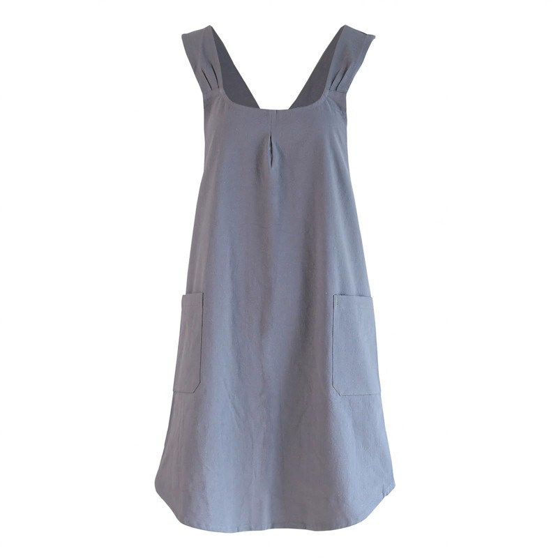 TOPTIE Cotton and linen Apron for Women, Cross Back Kitchen
