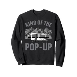 Funny Pop Up Camper Art For Men Dad Pop Up Trailer Camping Sweatshirt