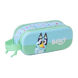safta Blue 3D Double Pencil Case for Children, Ideal for School Age, Comfortable and Versatile, Quality and Resilience, 21 x 6 x 8 cm, Light Blue, M, Casual, lightblue, M, Casual