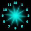 CafePress Blue Neon Star Unique Decorative 10" Wall Clock