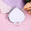 Framendino, 6 Pack Sublimation Pocket Mirror Blank Heart Shape Double
