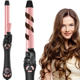 Rotating Curling Iron - 1 Inch Automatic Curling Iron for All Hair Type, 2 Speed Automatic Hair Curler for Lasting Beach Waves, Adjustable Temp, Instant Heat, Dual Voltage, Exclusive Structural Design