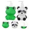 Ipetboom 2Pcs Multi Function Portable Travel Bottles Cartoon Panda Frog