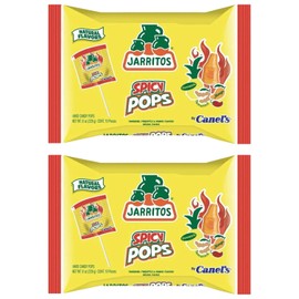 Jarritos Spicy Lollipops – 2 Pack Bottle-Shaped Mexican Hard Candy with Natural Fruit Flavors – Chili Candy Treats for Snacking & Gifting