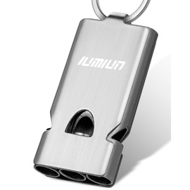IUMIUN Emergency Survival Whistle Lifeguard Safety Whistle for Outdoor Camping Hiking-Loud Whistle up to 120~130db (Stainless-Steel-1PCS)