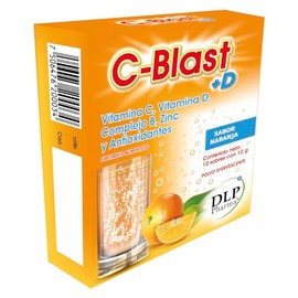 Vitamina C, Vitamina D, Complejo B, Zinc y Antioxidantes Polvo Efervescente Kit 3 Cajas (caja con 10 sobres) (NARANJA)