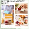 Blushtier 50 Pack 5 oz Clear Double Compartment Condiment Resuable
