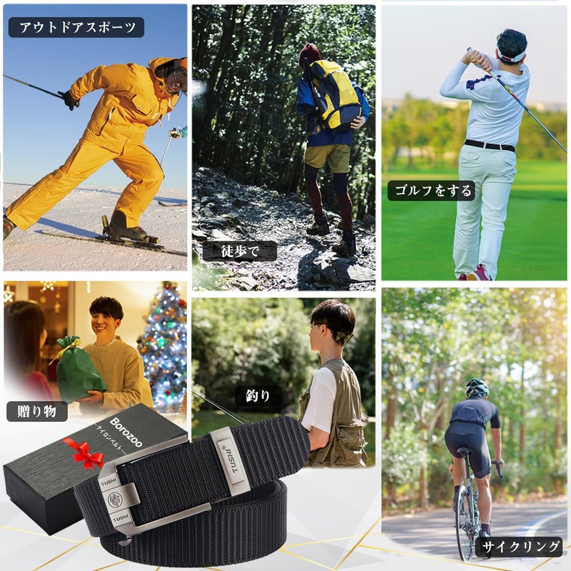 Borozoo Work Belt, Nylon Belt, Golf Belt, For Work, Mountain