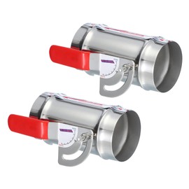PATIKIL HVAC Duct Manual Volume Backdraft Damper, 3 Inch, 2 Pcs Airflow Ducting Branch Vent Damper Air Control Valve, Adjustment Handle Stainless Steel, for HVAC