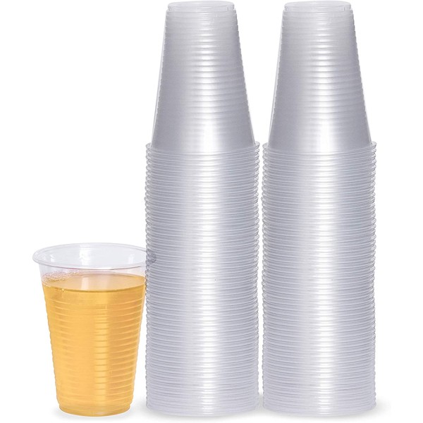 Plasticpro 7 oz Disposable Plastic Medium Weight Clear Drinking Cups
