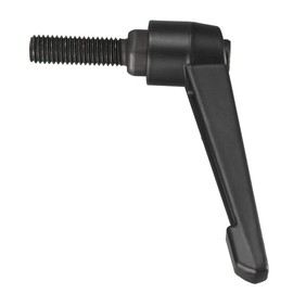 sourcing map M10 x 35mm Handle Adjustable Clamping Lever Thread Push Button Ratchet Male Threaded Stud Knobs Locking Rotating Screw Handles Quick Release Bolt Black