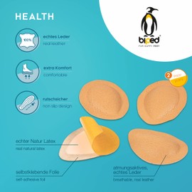 1 Pair Metatarsus Pads Leather Truss pad z. paste Droplet Form Size 36-45 z1781 - White, 39/40 EU