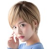 AQUADOLL wg300JBK Short Full Wig, Boyish Cool, Black Hair, Blonde,