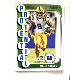 2024 Score Malik Nabers Potential Rookie Card #4 Giants