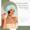 Reusable Shower Cap for Women, Large Waterproof Shower Essentials Bonnet