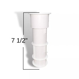 Waterway Aquastar US101 7.5" Umbrella Stands with Sleeve and Center Cap White (2 Pack)