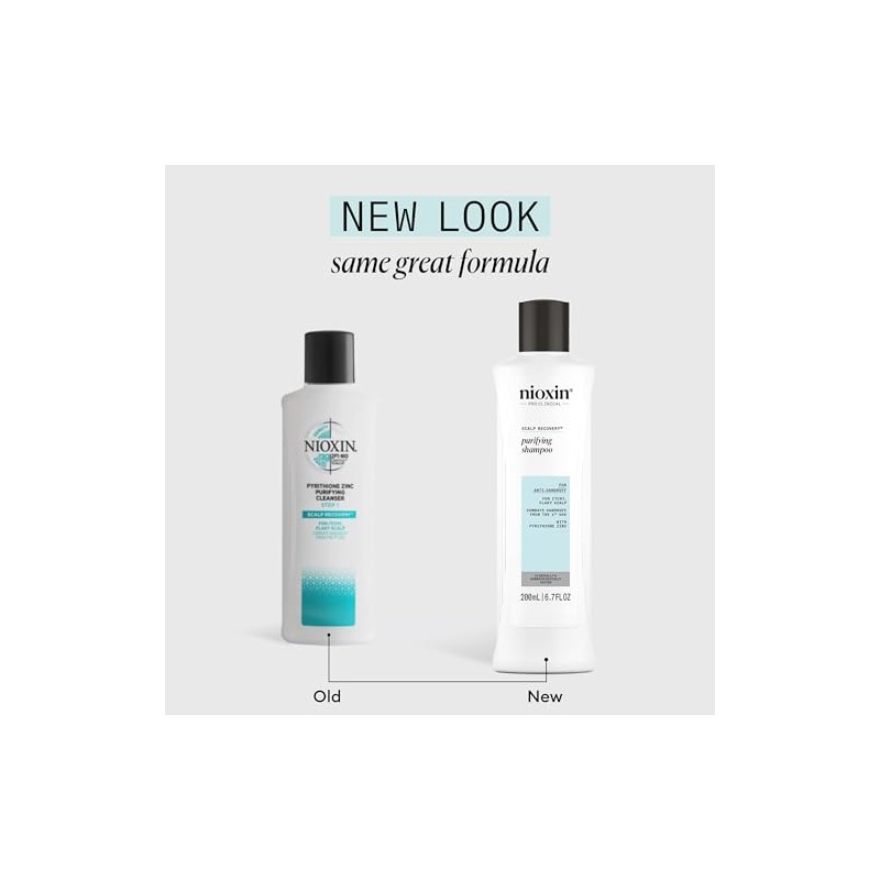 Nioxin Scalp Recovery Champú limpiador medicinal anticaspa para picazón, 6.76