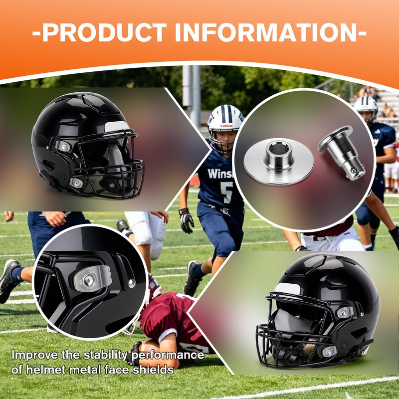 4PCS Mini Quick Release Pin for Rugby Helmet Metal Visor,