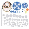 Plastic Gears Set, 80Pcs Single Double Reduction Gear Worm Gear