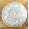 crystalmiracle Beautiful Selenite Reiki Round Plate Healing Wellness Meditation Handcrafted
