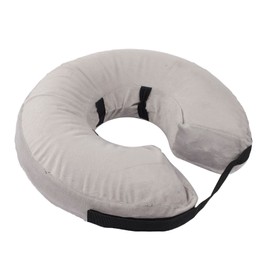 Inflatable Dog Neck Collar PVC Soft Keep Warm Dog Cone Collar Protective Recovery Dog Collar for Post Surgery Skin Itching L Neck Circumference 38‑50cm / 15‑19.7in Gray