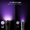 LE Black Light Flashlight, Small UV Lights with 21 LEDs,