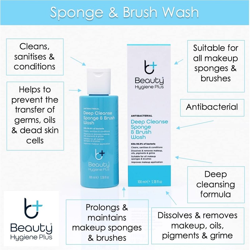 Beauty Hygiene Plus Deep Cleanse makeup Sponge & Brush Wash