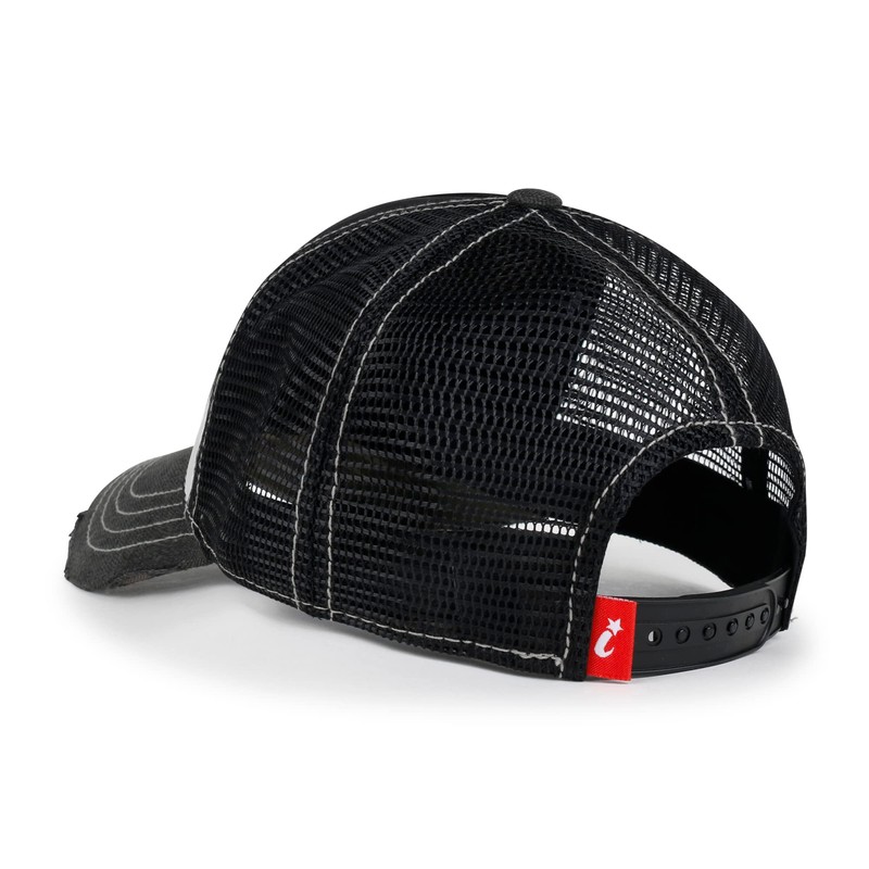 ililily Premium Blank Cotton Mesh Back Structured Hat Distressed Baseball