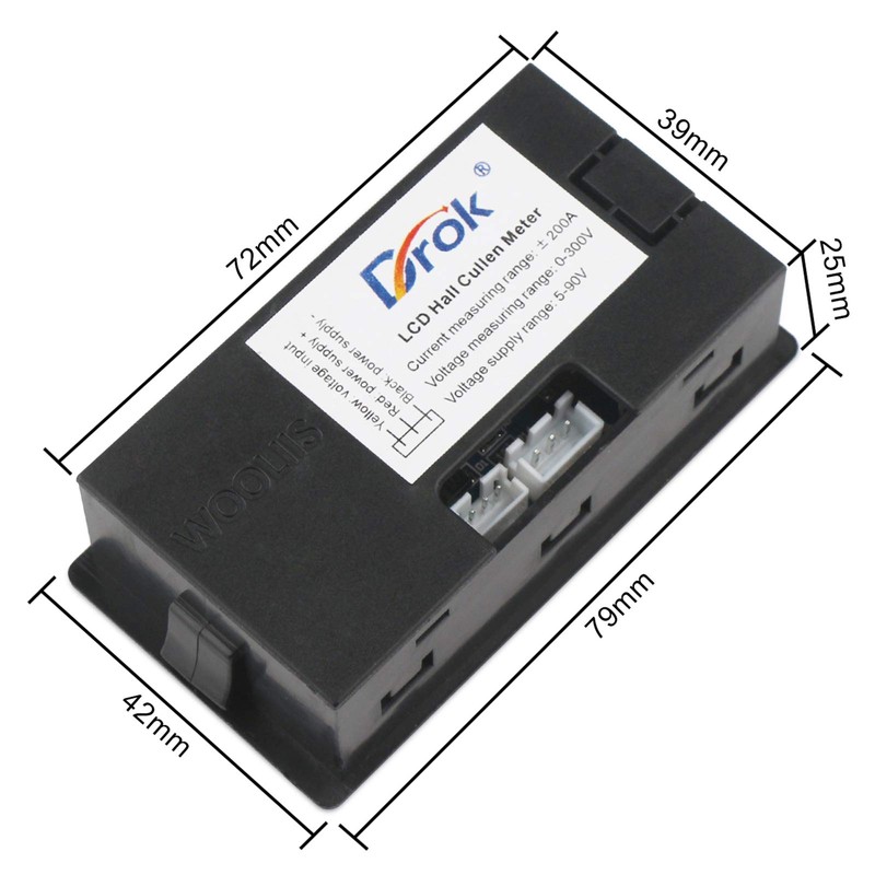 DROK Battery Monitor, Amp Volt Power Watt Meter DC 0-300V