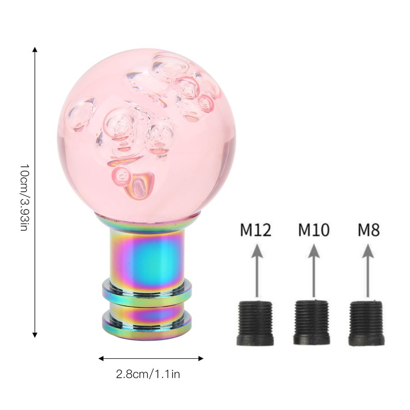 Gear Shift Knob with M8 M10 M12 Adapter Universal Acrylic