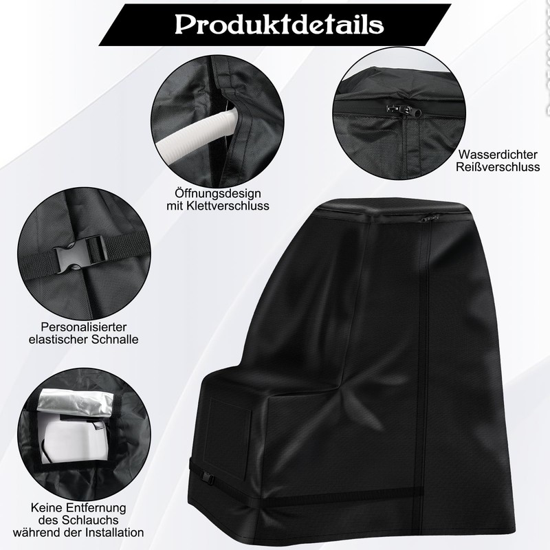 Pool Pump Cover, 600D Pump House for Pool Pump, All-Weather