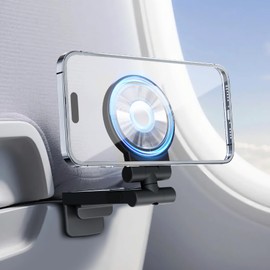 Airplane MagSafe Phone Holder, Universal Airplane Phone Mount for Flying with 360 Degree Rotation, Travel Must Haves Handsfree Phone Stand for Flying, Home, Office