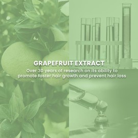 New Abera Grapefruit Hair Growth Shampoo for Damaged, Weak, Hair Loss and Thinning Hair with Citrus Paradisi Peel Extract, Flavonoids, Vitamin C, Repairs & Strengthens Hair, Scalp Brush, Fl Oz 6.09