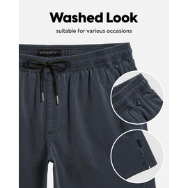 maamgic Men's Swim Trunks with Compression Liner 5.5 inch Beach Shorts Quick Dry Bathing Suits with Zipper Pocket Navy Large