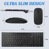 Rechargeable Wireless Keyboard Mouse, UrbanX Slim Thin Low Profile Keyboard