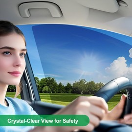 Spurtar 2 PCS Car Window Shades Crystal Clear View Car Sun Shade Baby UV & Glare Protection, Windows Roll Down Shades Stay On, Side Window Sun Shade No Obstruct View for Most Vehicles SUV Sedan -Front