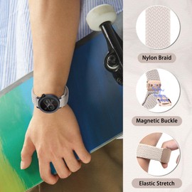 PaceBid 22mm Nylon Straps for CMF by Nothing Watch Pro 2, Men and Women Sport Braided Magnetic Replacement Watch Band for CMF by Nothing Watch Pro 2 - Starlight