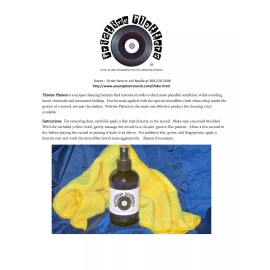 PRISTINE PLATTERS - RECORD CLEANING SOLUTION & CLOTH- Vinyl LP cleaning kit 8oz