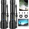 2 Pack Rechargeable LED Flashlights High Lumens, 3000LM Super Bright
