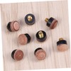 Totority 25Pcs Screw Pool Cue Tips Replacement Durable Leather Billiard
