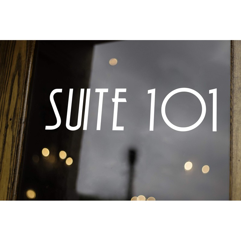 White - Art Deco Mailbox Numbers - 4" Tall -