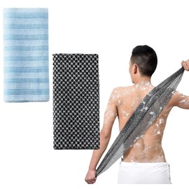 Exfoliating Shower Towel, Scrub Cloth, Exfoliating Towel,Portable Bath Scrubber Body Exfoliating Shower Washcloth for Women and Men 2pcs 25 * 100cm