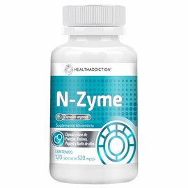 HEALTHADDICTION - Enzimas Digestivas Avanzadas, Cápsulas de 400mg con Lactasa, Proteasa, Amilasa y Papaína, Suplemento para Mejora Digestiva (120 Cáps