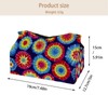 2 Pack Tissue Box Cover Holder, Sunflowers Painting Rectangle Leather