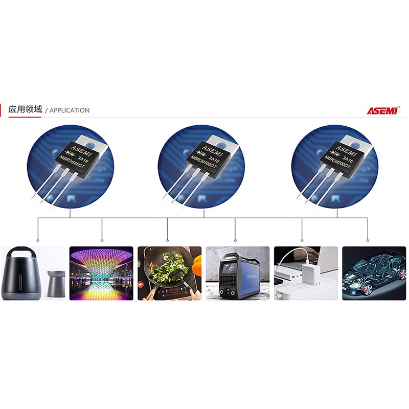 (Pack of 10) MBR3045CT ASEMI TO-220AB Transistor Bipolar Transistor for