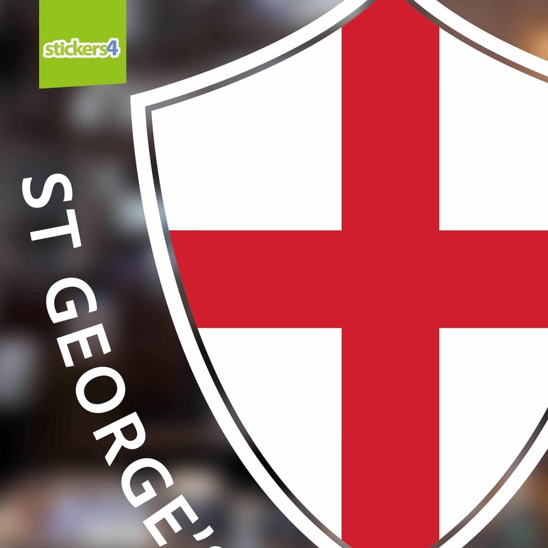 St Georges Day Decorations Window Sticker - St George Shield
