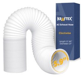 Portable Air Conditioner Hose - AC Hose with 5.9" Diameter, Clockwise Thread & Length up to 80" - Exhaust Hose for Portable Air Conditioner Vent Compatible with Delonghi & LG Air Conditioner Parts