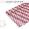 QCS Pack of 10 Monocheck Terry Tea Towel, 100% Combed