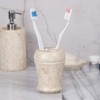 Creative Home Champagne Marble Fluted Toothbrush Holder