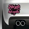 Hot Girls Hit Curbs Sticker 5 inch – Funny Pink